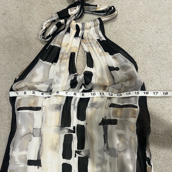 Alice and Olivia Silk halter dress with a side slit size small but stretchy - Picture 9 of 12